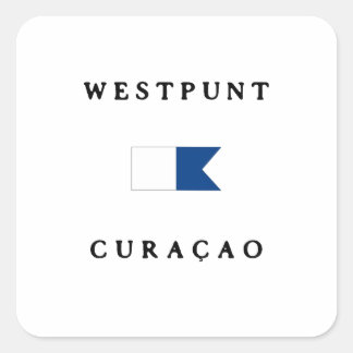 Adesivo Quadrado Westpunt Curacao Alpha Dive Flag