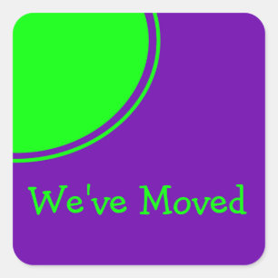 Adesivo Quadrado Weve roxo verde-claro moveu o anúncio