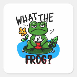 Adesivo Quadrado What the frog?