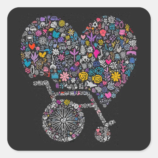 Adesivo Quadrado Wheel of Many Lives (Frente)