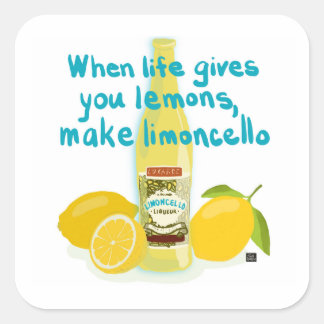 Adesivo Quadrado When Life Gives You Lemons - Make Limoncello