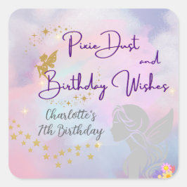 Adesivo Quadrado Whimsic Fairy Girl