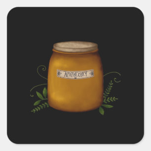 Adesivo Quadrado Whimsigoth Apothecary Jar