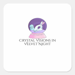 Adesivo Quadrado Whimsigoth Ink – Florestas Místicas, Luas & Magia 