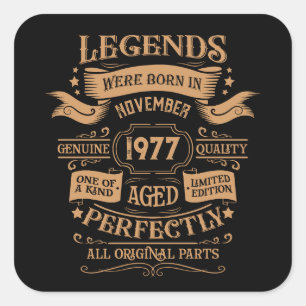 Adesivo Quadrado whiskey de aniversário de vintage personalizado te