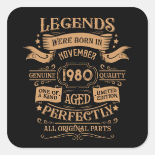 Adesivo Quadrado whiskey de aniversário de vintage personalizado te