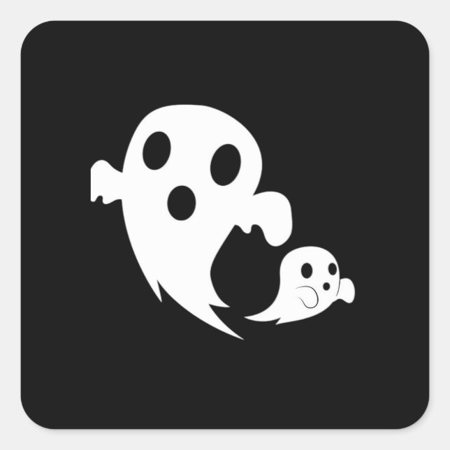 Adesivo Quadrado White Boo (Frente)