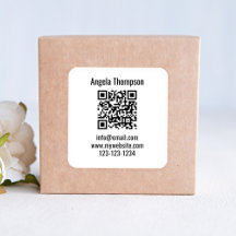 White Business QR Code Custom Basic