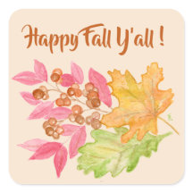 White Fall Y Leaves and Berries Paper
