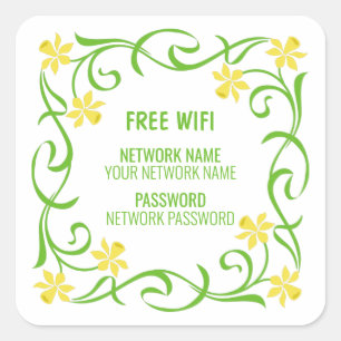 Adesivo Quadrado Wifi gratuito