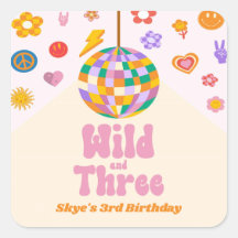 Wild e Three Retro Disco Ball Party