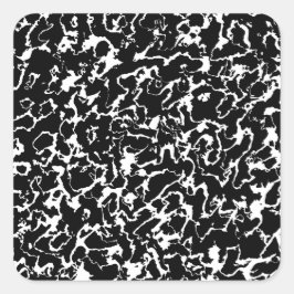 Adesivo Quadrado Wild Marble 3 - preto e branco