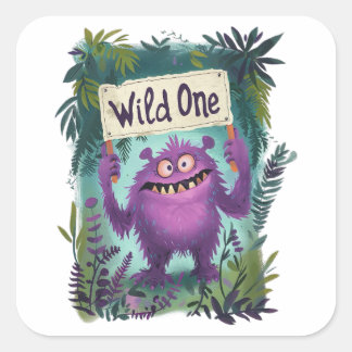 Adesivo Quadrado Wild One