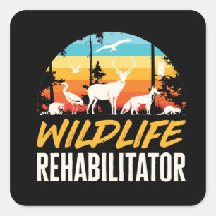 Adesivo Quadrado Wildlife Reabilitator