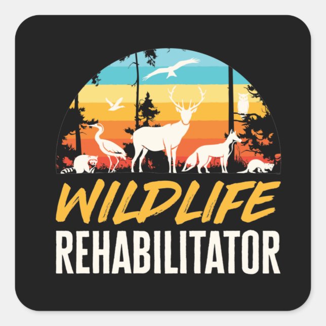 Adesivo Quadrado Wildlife Reabilitator (Frente)
