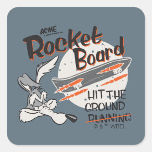 Adesivo Quadrado WILE E. COYOTE™ Prancha de Foguete ACME