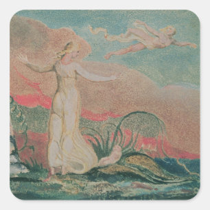 Adesivo Quadrado William Blake o livro de Thel; Placa 4 Thel