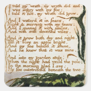 Adesivo Quadrado William Blake Uma árvore venenosa