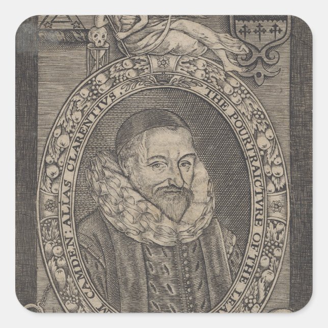 Adesivo Quadrado William Camden, c.1636 (Frente)