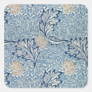 Adesivo Quadrado William Morris Apple Fllower Design
