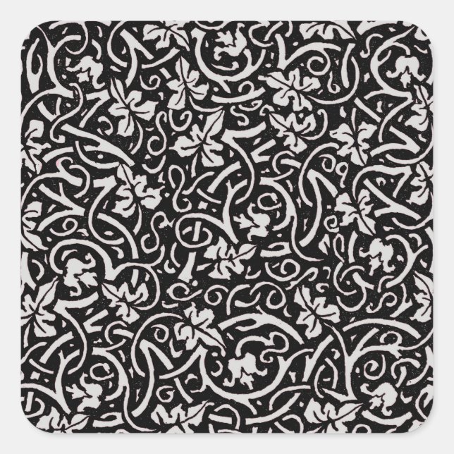 Adesivo Quadrado William Morris Grapevine Vine Leaf Patterno (Frente)