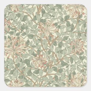 Adesivo Quadrado William Morris Honeysuckle Flower Wallpaper