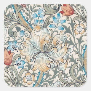 Adesivo Quadrado William Morris Lily Art Nouveau Square Sticker