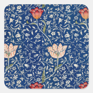 Adesivo Quadrado William Morris Medway Blue Floral