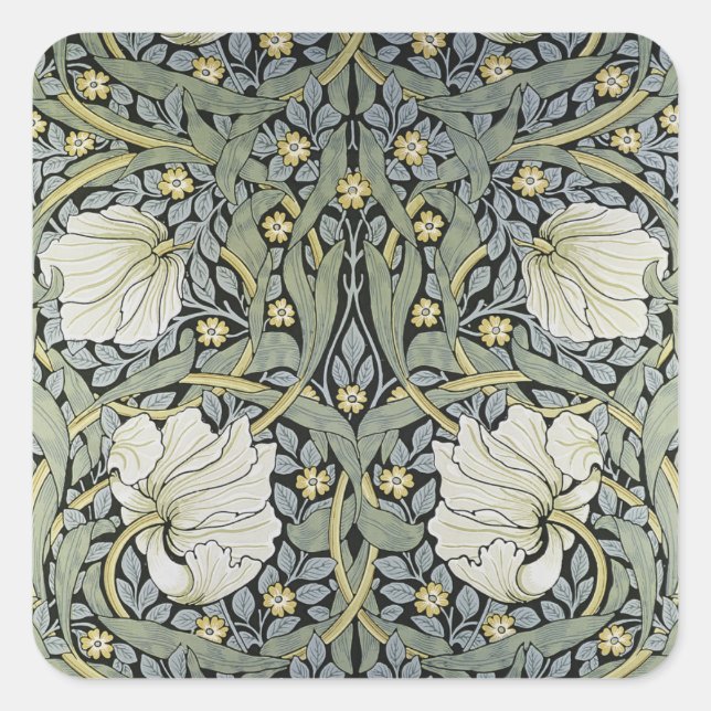 Adesivo Quadrado William Morris - Pimpernel Pattern Design (Frente)