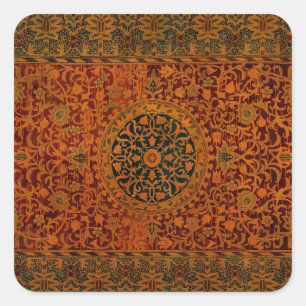 Adesivo Quadrado William Morris Tapeçaria tapete