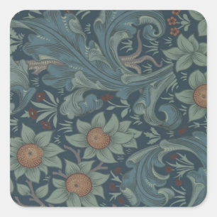 Adesivo Quadrado William Morris Vintage Orchard Floral Design