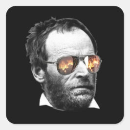 Adesivo Quadrado William T. Sherman Watches Atlanta Burn - Sticker