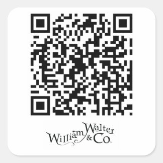 Adesivo Quadrado William Walter e Co QR Code Sticker