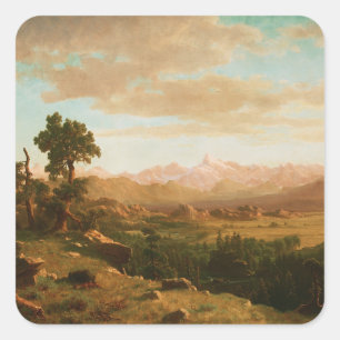 Adesivo Quadrado Wind River Country - Albert Bierstadt
