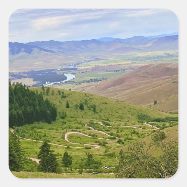 Adesivo Quadrado Winding Road (Frente)