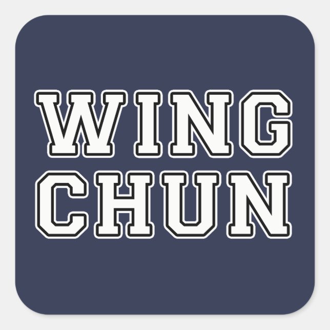 Adesivo Quadrado Wing Chun (Frente)