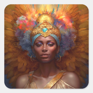 Adesivo Quadrado Winged Goddess Fantasy Art