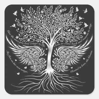 Adesivo Quadrado Wings To Fly Set of 20 Stickers