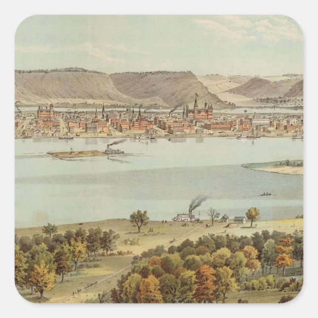 Adesivo Quadrado Winona, Minnesota (Frente)