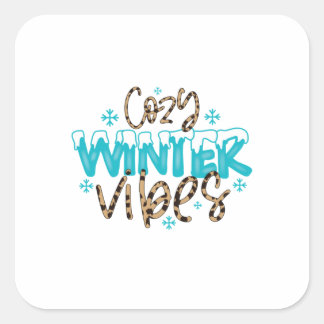 Adesivo Quadrado Winter Art Cozy Winter Vibes