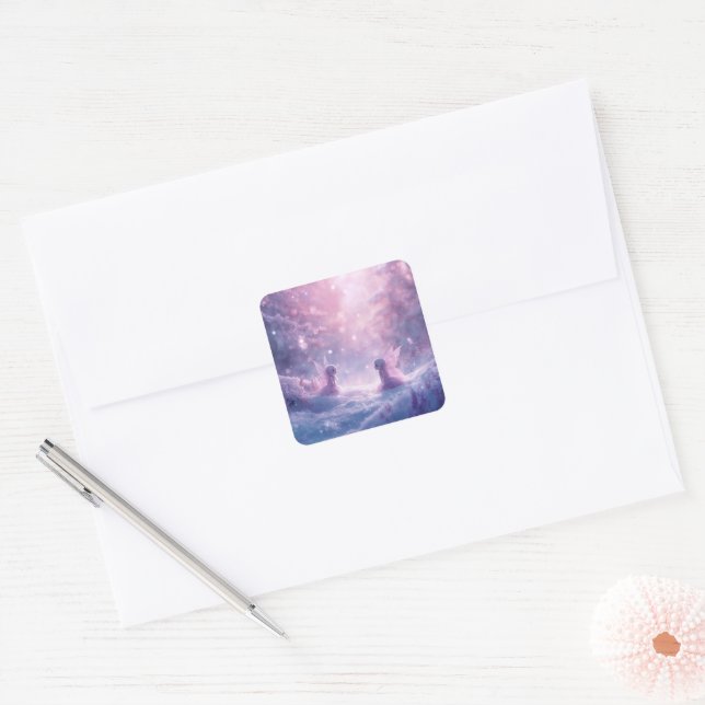 Adesivo Quadrado Winter Whispers and Fairy Light (Envelope)