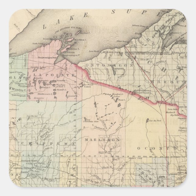 Adesivo Quadrado Wisconsin (Frente)