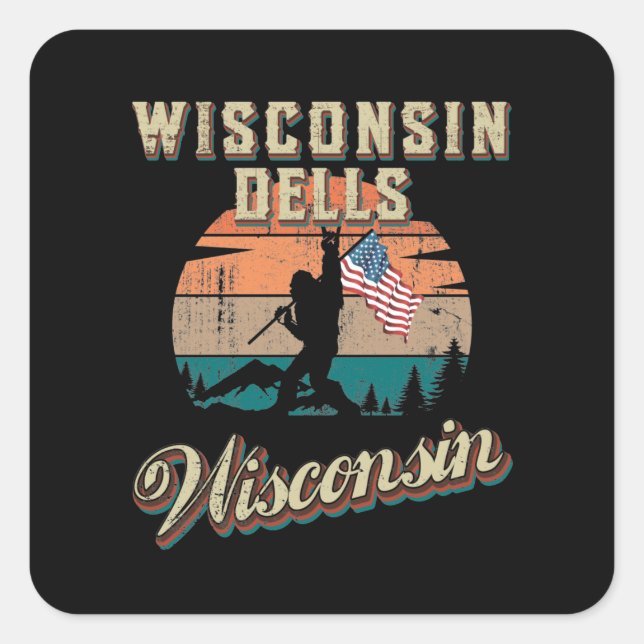 Adesivo Quadrado Wisconsin Dells (Frente)