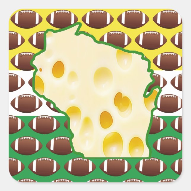 Adesivo Quadrado Wisconsin Swiss Cheese Head Stickers (Frente)