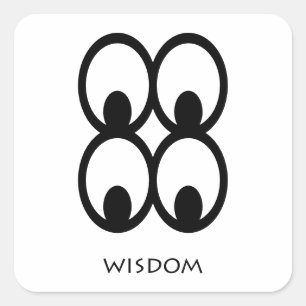 Adesivo Quadrado Wisdom (Mate Masie) Adinkra - Símbolo Sticker