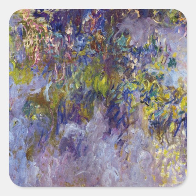 Adesivo Quadrado Wisteria (metade esquerda) por Claude Monet (Frente)