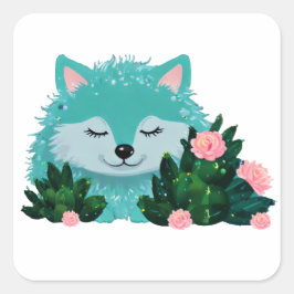 Adesivo Quadrado Wolf28: