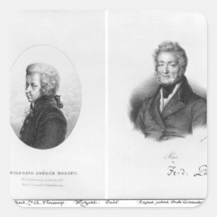 Adesivo Quadrado Wolfgang Amedeus Mozart e Ferdinando Paer
