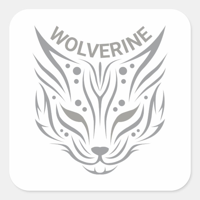 Adesivo Quadrado Wolverine (Frente)