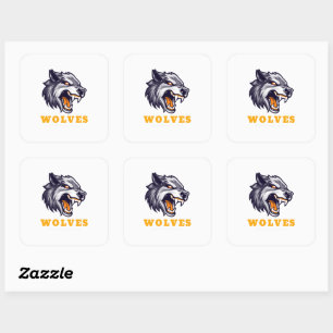 Adesivo Quadrado Wolves Sticker